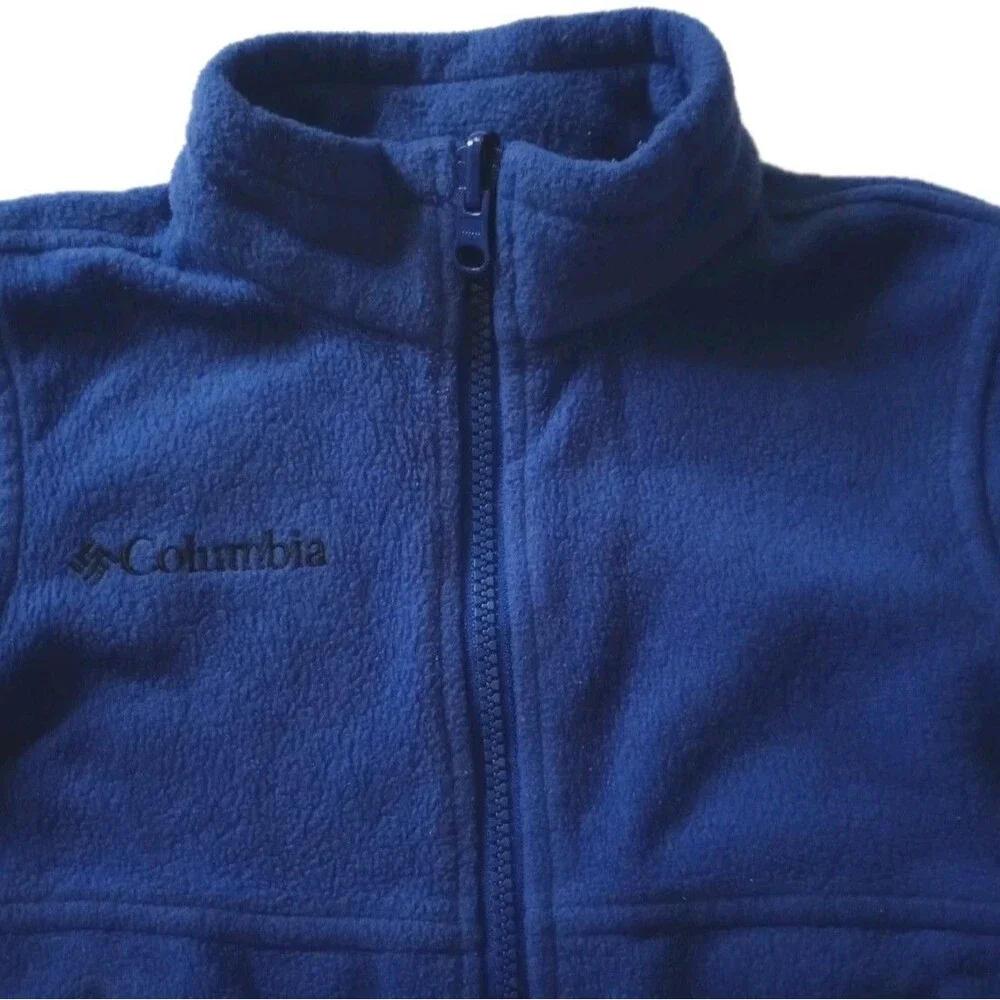 Columbia Jacket Blue Fleece Full Zip Lightweight Outerwear Coat sz 4T Boys